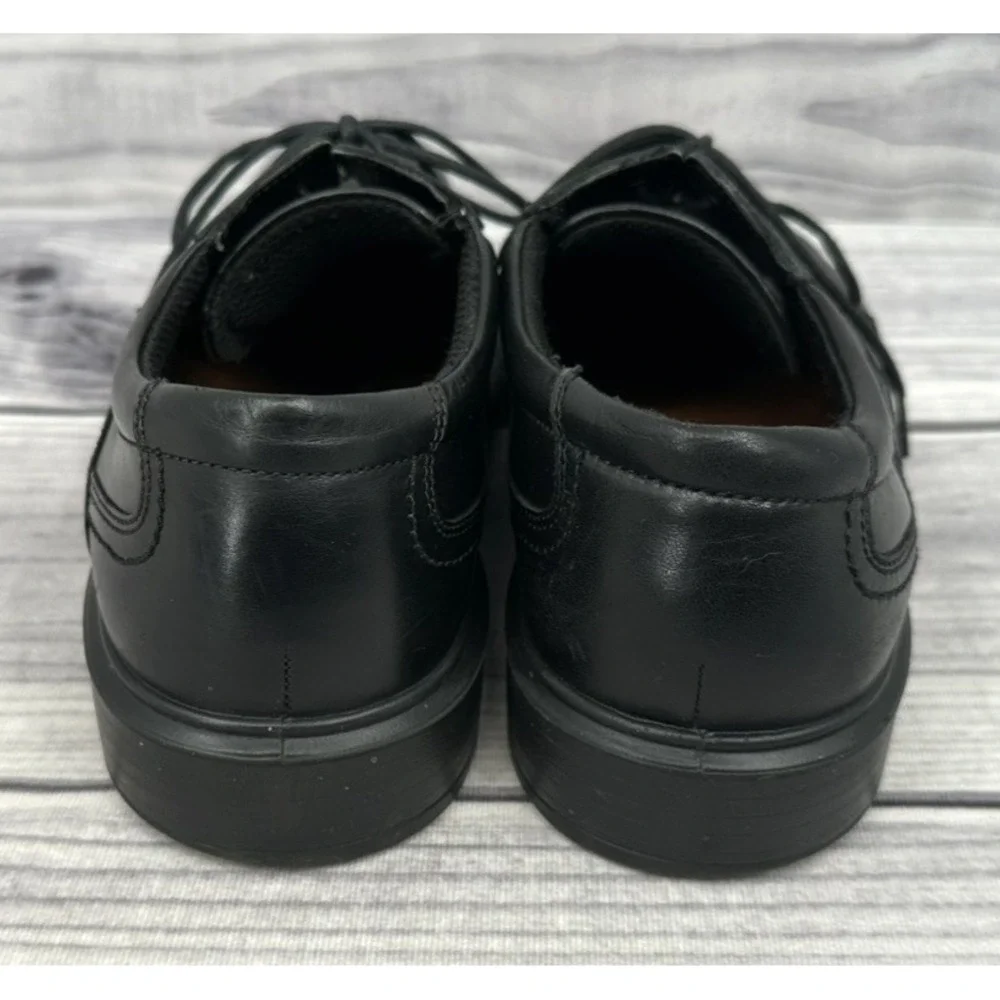 ECCO HELSINKI SQUARE TOE OXFORD DRESS SHOES Men's Size EU 45 /US 11 - 11.5 BLACK